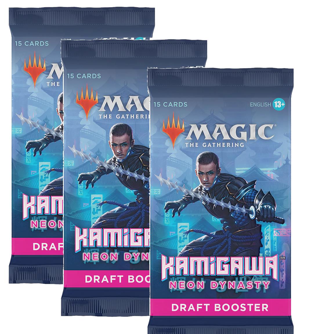 3 x DRAFT Booster Pack ~ Kamigawa: Neon Dynasty ~ Magic the Gathering MTG SEALED 3 x DRAFT Booster Pack ~ Kamigawa: Neon Dynasty ~ Magic the Gathering MTG SEALED