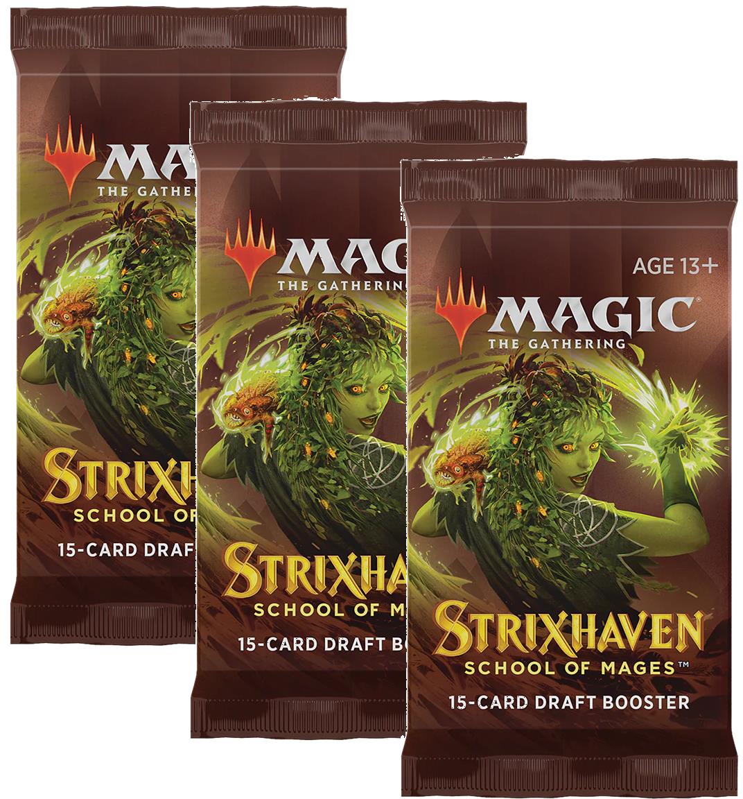 3 x DRAFT Booster Pack ~ Strixhaven ~ Magic the Gathering MTG SEALED