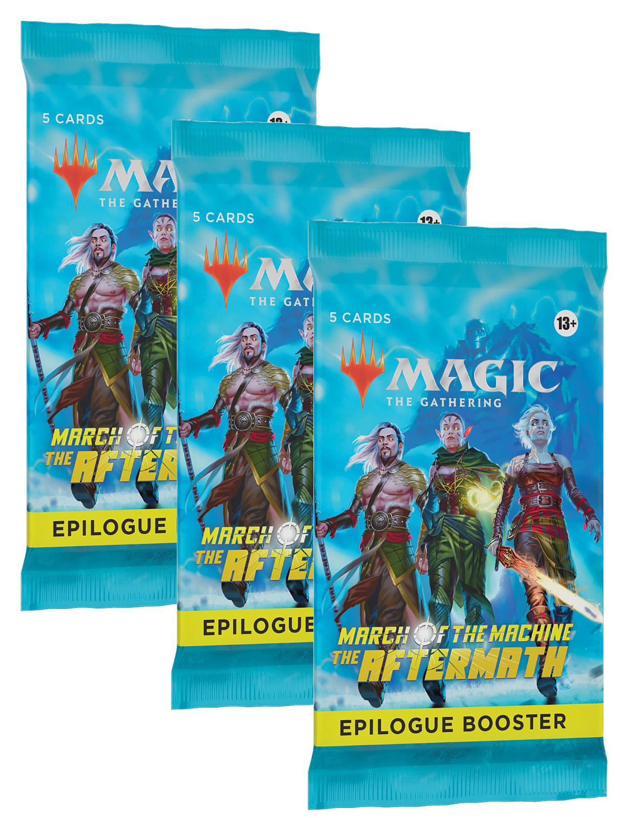3 x Epilogue Booster Pack ~ March of the Machine: The Aftermath ~ MTG Sealed 3 x Epilogue Booster Pack ~ March of the Machine: The Aftermath ~ MTG Sealed