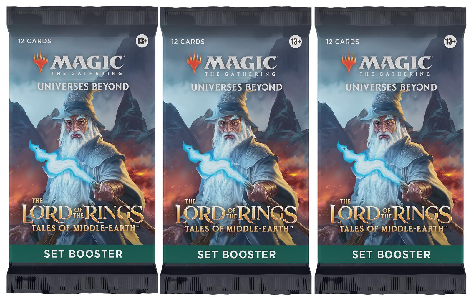 3 x SET Booster Pack ~ The Lord of the Rings ~ Magic MTG Sealed 3 x SET Booster Pack ~ The Lord of the Rings ~ Magic MTG Sealed