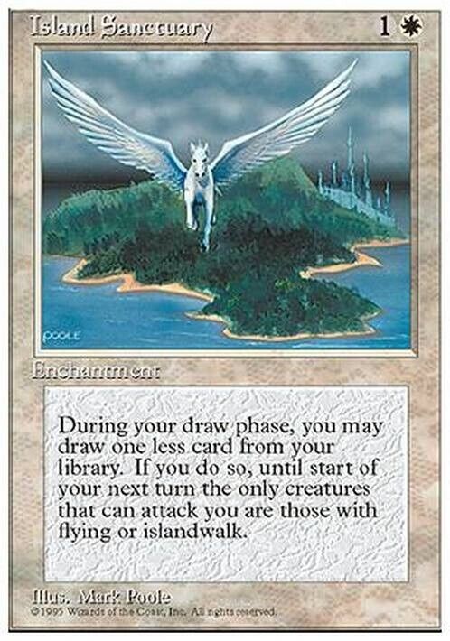 Island Sanctuary ~ Fourth Edition [ Excellent ] [ Magic MTG ] - London Magic Traders Limited