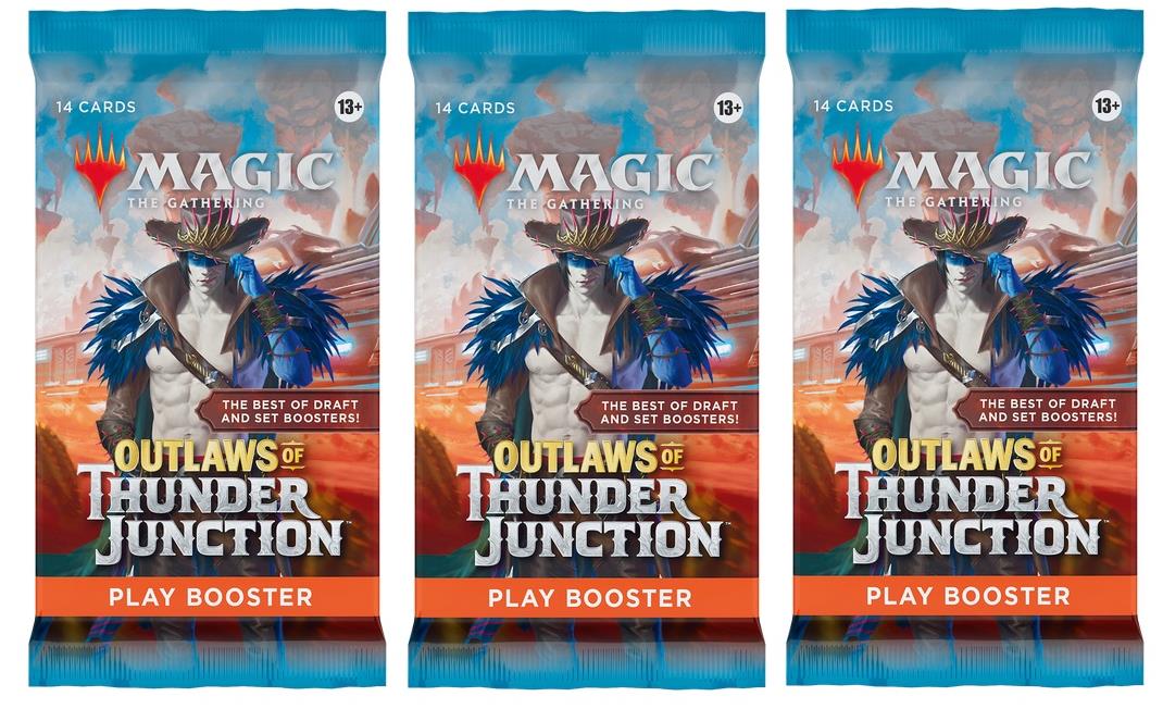 one piece tcg op01 booster box 3 x Play Booster Pack ~ Outlaws of Thunder Junction ~ Magic MTG Sealed