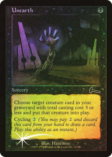 FOIL Unearth ~ Urza's Legacy [ PLAYED ] [ Magic MTG ]