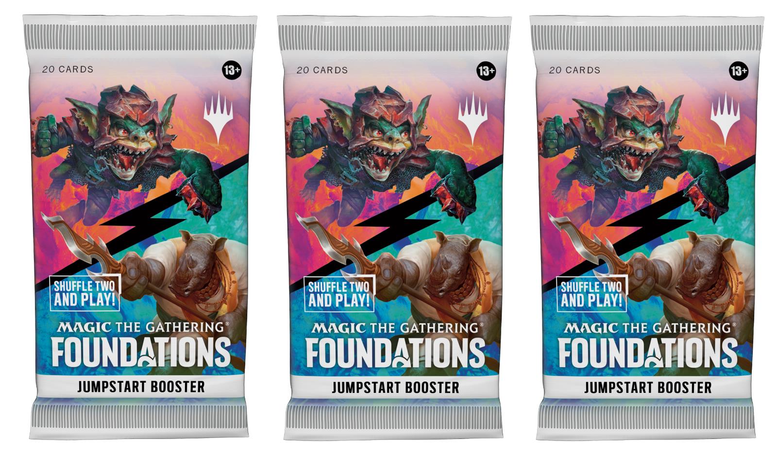 3 x Jumpstart Booster Pack ~ Foundations ~ Magic the Gathering MTG Sealed