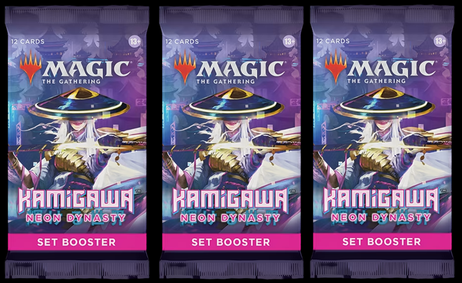 3 x SET Booster Pack ~ Kamigawa: Neon Dynasty ~ Magic the Gathering MTG SEALED