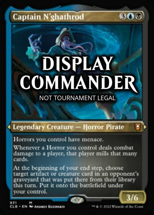FOIL DISPLAY THICK Captain N'ghathrod ~ NOT Tournament Legal ~ Magic MTG