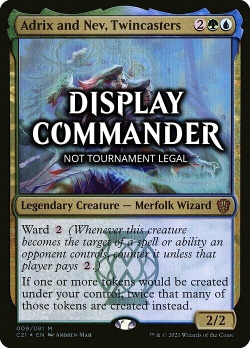FOIL DISPLAY THICK Adrix and Nev, Twincasters ~ NOT Tournament Legal ~ Magic MTG