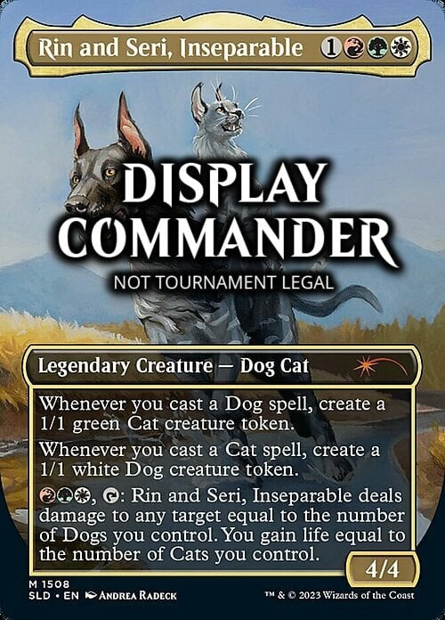 DISPLAY THICK Rin and Seri, Inseparable ~ NOT Tournament Legal ~ Magic MTG