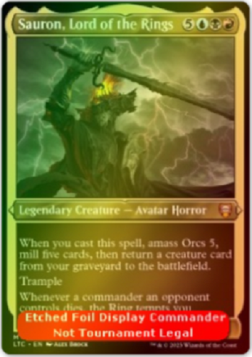 FOIL DISPLAY THICK Sauron, Lord of the Rings ~ Commander: Lord of the Rings