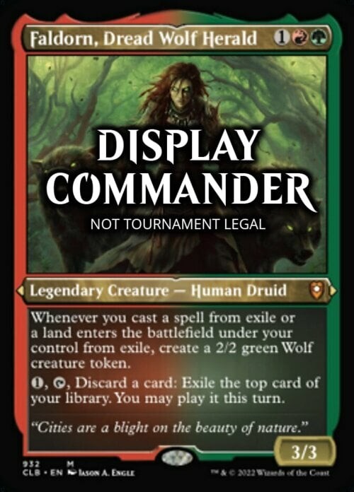 FOIL DISPLAY THICK Faldorn, Dread Wolf Herald ~ NOT Tournament Legal ~ Magic MTG