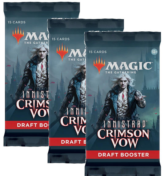 3 x DRAFT Booster Pack ~ Crimson Vow ~ Magic the Gathering MTG SEALED - London Magic Traders Limited
