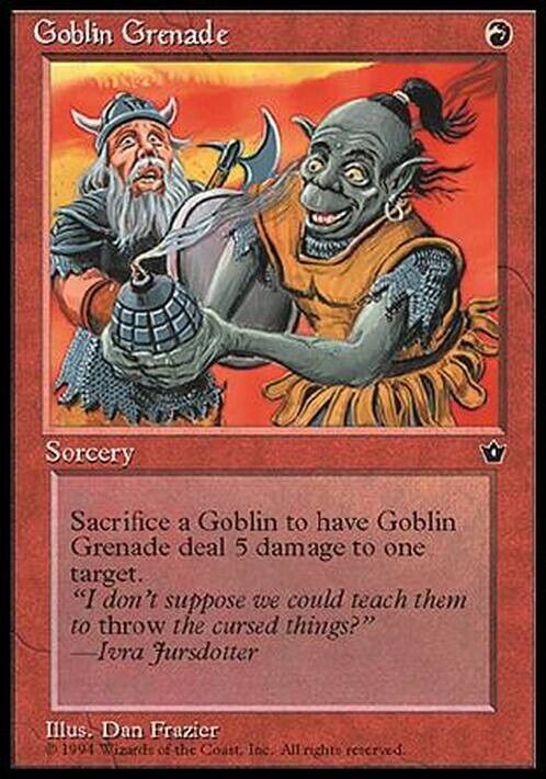 Goblin Grenade (Version 2) ~ Fallen Empires [ Excellent ] [ Magic MTG ] - London Magic Traders Limited