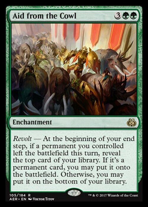 Aid from the Cowl ~ Aether Revolt [ Excellent ] [ Magic MTG ] - London Magic Traders Limited
