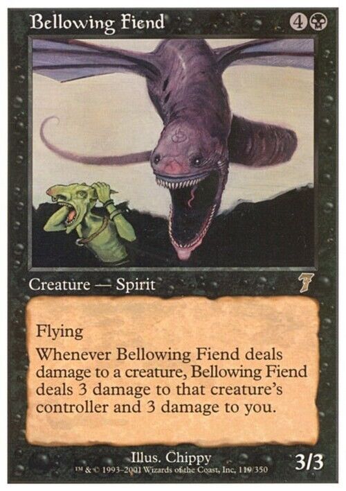 Bellowing Fiend ~ Seventh Edition [ Excellent ] [ Magic MTG ] - London Magic Traders Limited