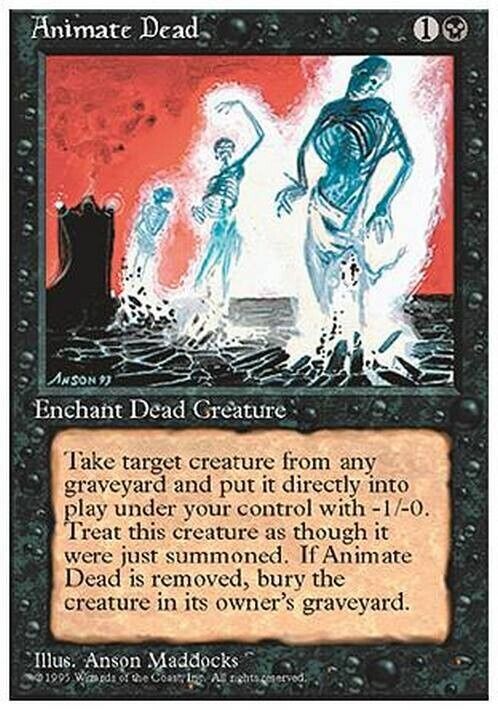 Animate Dead ~ Fourth Edition [ Excellent ] [ Magic MTG ] - London Magic Traders Limited