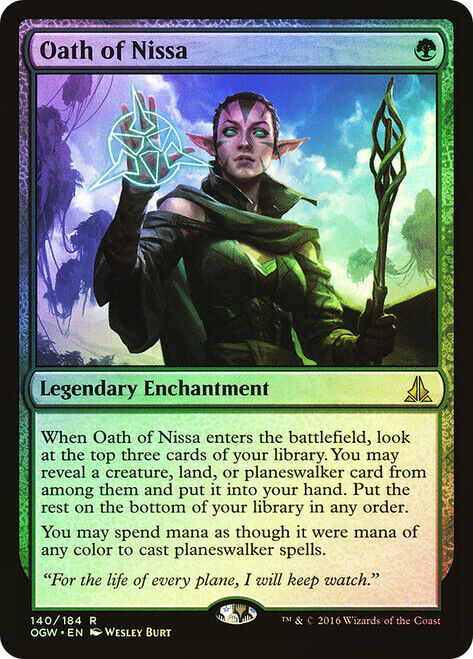 FOIL Oath of Nissa ~ Oath of the Gatewatch [ Excellent ] [ Magic MTG ] - London Magic Traders Limited