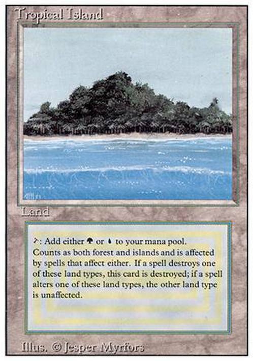 Tropical Island ~ Revised [ MODERATELY PLAYED ] [ Magic MTG ]