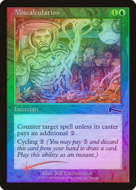 FOIL Miscalculation ~ Urza's Legacy [ MODERATELY PLAYED ] [ Magic MTG ] - London Magic Traders Limited