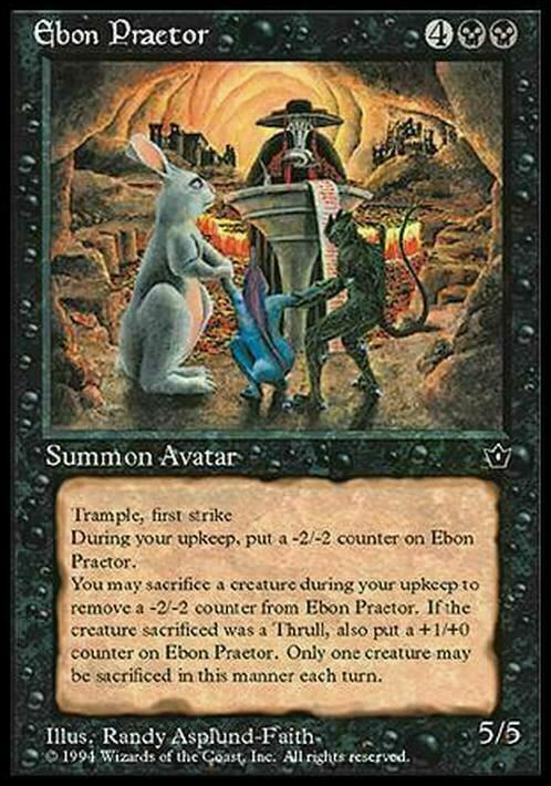 Ebon Praetor ~ Fallen Empires [ Excellent ] [ Magic MTG ] - London Magic Traders Limited