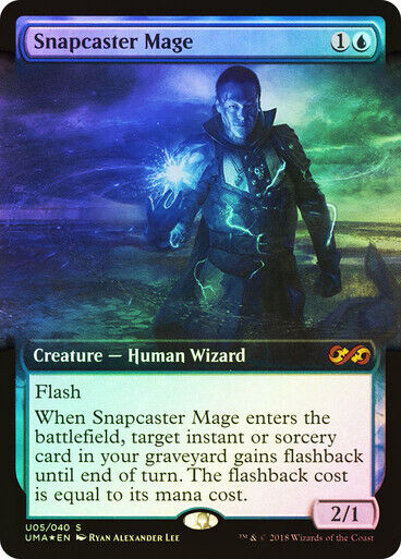 FOIL BORDERLESS Snapcaster Mage ~ Ultimate Masters [ MINT ] [ Magic MTG ] - London Magic Traders Limited