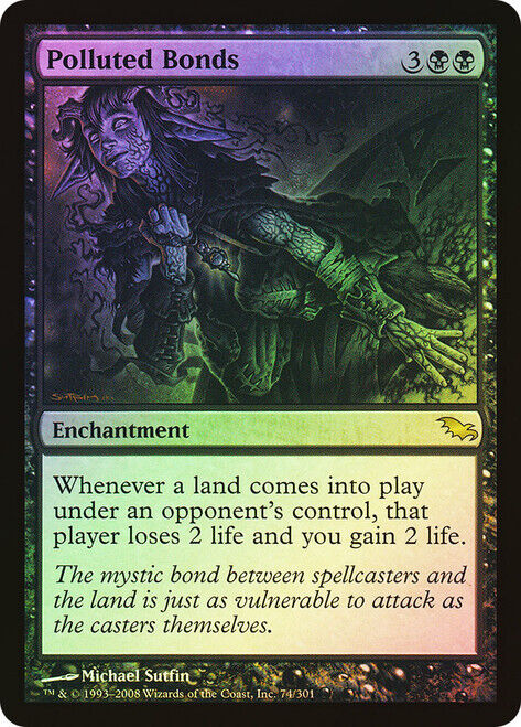 FOIL Polluted Bonds ~ Shadowmoor [ Excellent ] [ Magic MTG ] - London Magic Traders Limited