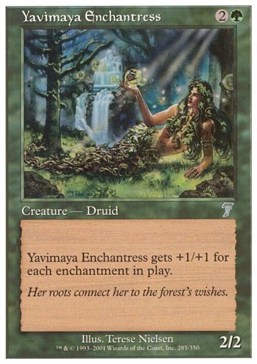 Yavimaya Enchantress ~ Seventh Edition [ MODERATELY PLAYED ] [ Magic MTG ] - London Magic Traders Limited
