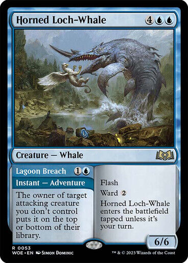Horned Loch-Whale / Lagoon Breach ~ Wilds of Eldraine [ NM ] [ MTG ] - London Magic Traders Limited