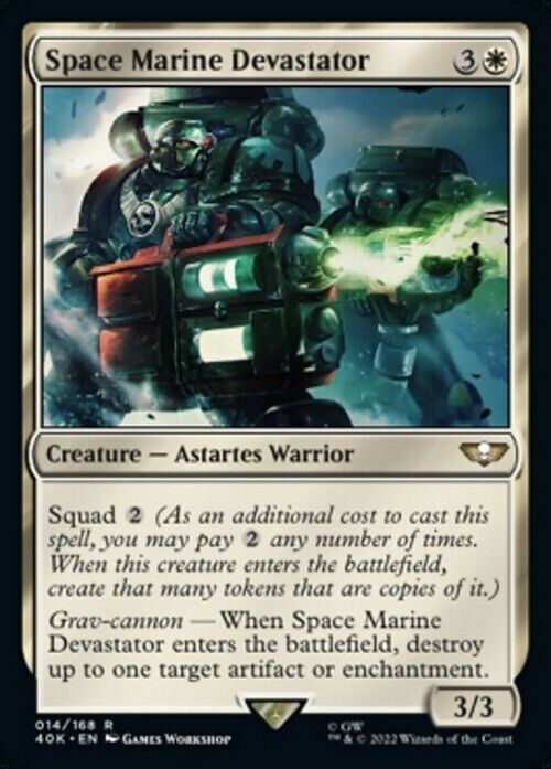 Space Marine Devastator ~ Commander: Warhammer 40,000 [ NearMint ] [ Magic MTG ] - London Magic Traders Limited