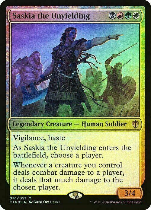 FOIL Saskia the Unyielding ~ Commander 2016 [ Excellent ] [ Magic MTG ]