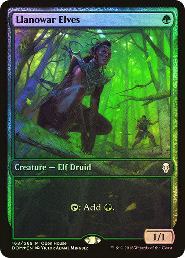 FOIL Llanowar Elves ~ Open House Dominaria [ PLAYED ] [ Magic MTG ]
