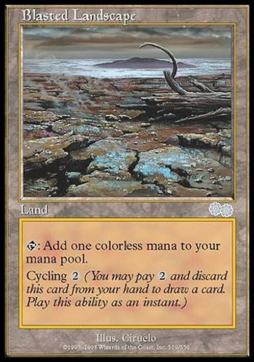 Blasted Landscape ~ Urza's Saga [ Excellent ] [ Magic MTG ]