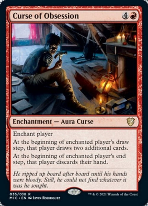 Curse of Obsession ~ Commander: Midnight Hunt [ NearMint ] [ Magic MTG ] - London Magic Traders Ltd