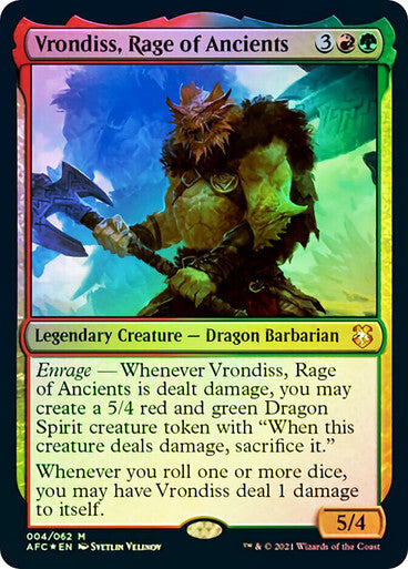 FOIL Vrondiss, Rage of Ancients ~ Commander: Adventures Forgotten Realms [ NM ] - London Magic Traders Ltd