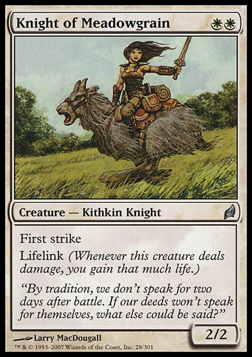 Knight of Meadowgrain ~ Lorwyn [ Excellent ] [ Magic MTG ] - London Magic Traders Ltd