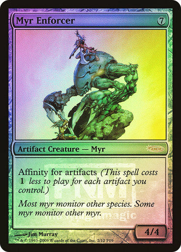 FOIL Myr Enforcer ~ Friday Night Magic Promos [ Excellent ] [ Magic MTG ]