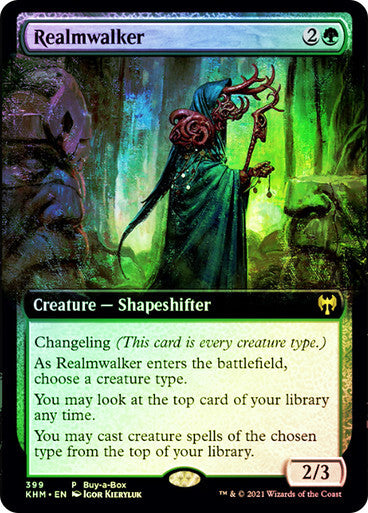 FOIL BORDERLESS Realmwalker ~ Buy a Box Kaldheim [ NearMint ] [ Magic MTG ]