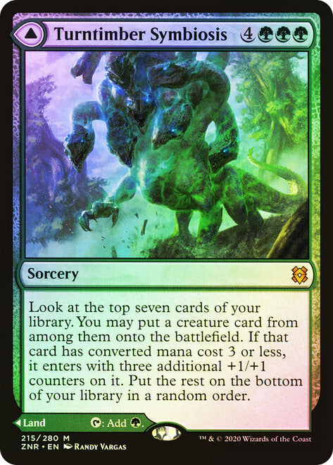 FOIL Turntimber Symbiosis // Serpentine Wood ~ Zendikar Rising [ NM ] [ MTG ]