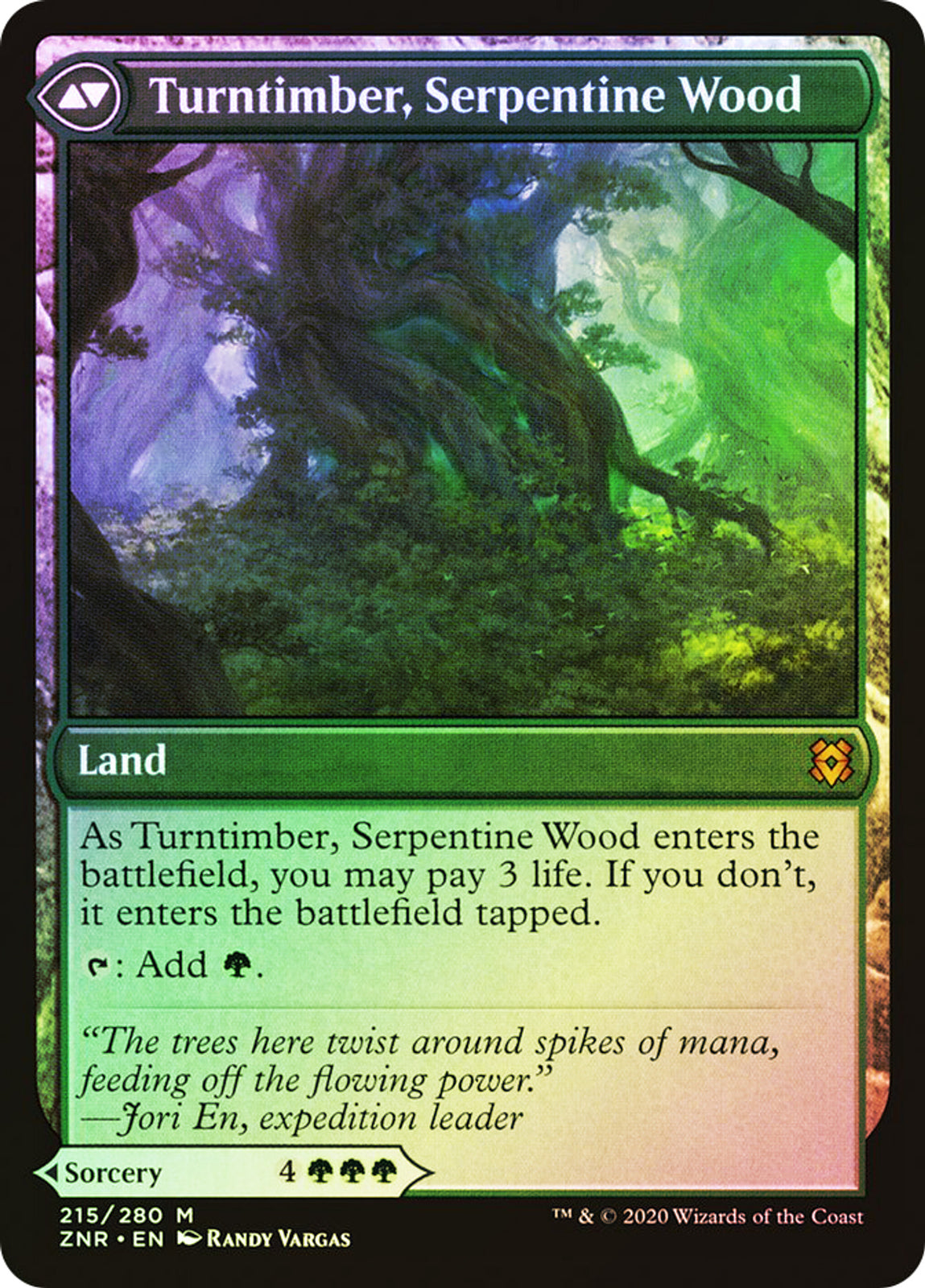 FOIL Turntimber Symbiosis // Serpentine Wood ~ Zendikar Rising [ NM ] [ MTG ]