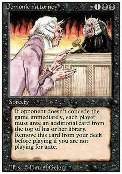 Demonic Attorney ~ Revised [ PLAYED ] [ Magic MTG ]