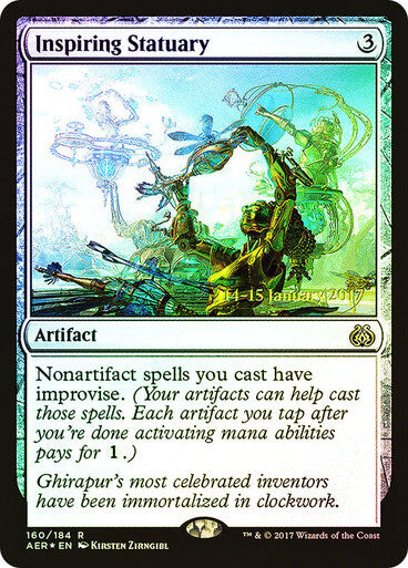 FOIL Inspiring Statuary ~ Prerelease Aether Revolt [ Excellent ] [ Magic MTG ]