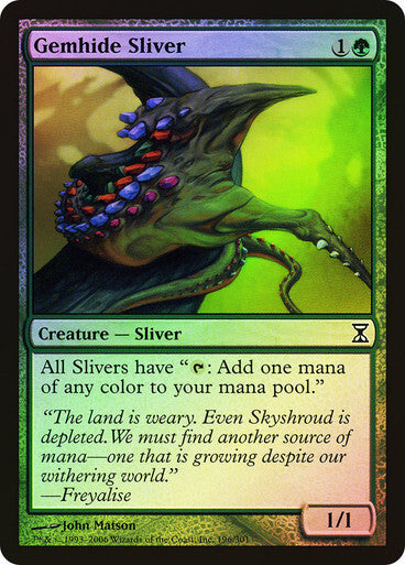 FOIL Gemhide Sliver ~ Time Spiral [ PLAYED ] [ Magic MTG ]