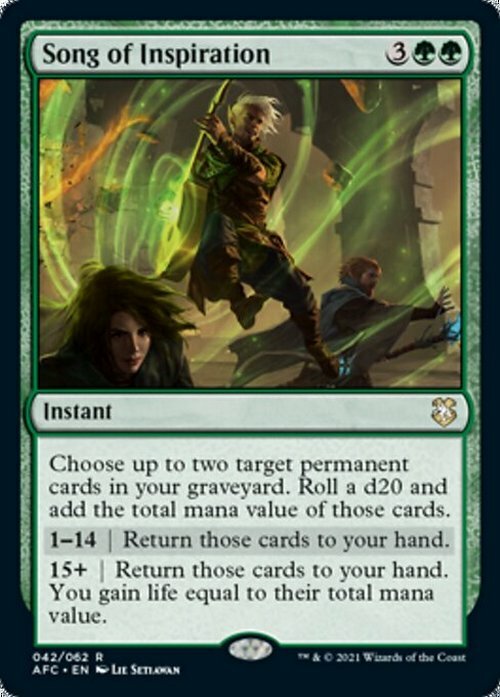 Song of Inspiration ~ Commander: Adventures in the Forgotten Realms [ NearMint ]