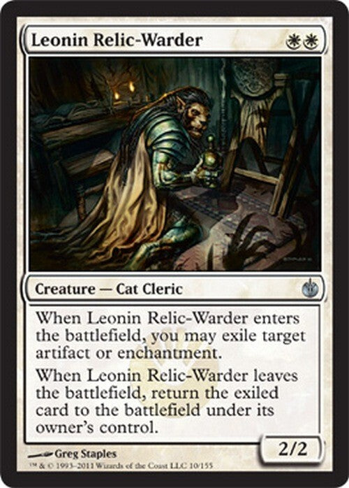 Leonin Relic-Warder ~ Mirrodin Besieged [ Excellent ] [ Magic MTG ]