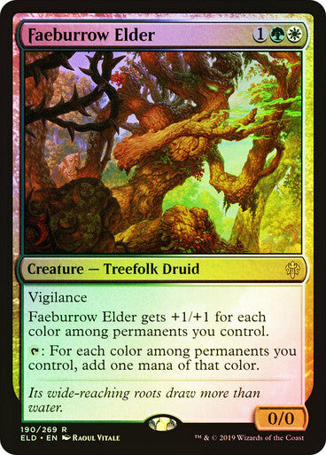 FOIL Faeburrow Elder ~ Throne of Eldraine [ NearMint ] [ Magic MTG ]