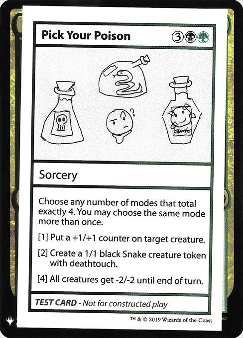 Pick Your Poison ~ Mystery Booster Playtest Cards 2019 [ NM ] [ Magic MTG ]