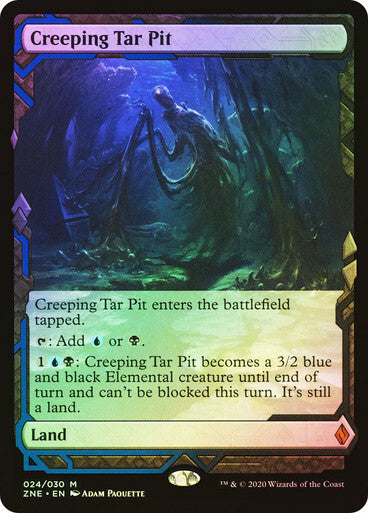 FOIL Creeping Tar Pit ~ Zendikar Rising Expeditions [ NearMint ] [ Magic MTG ] - London Magic Traders Ltd
