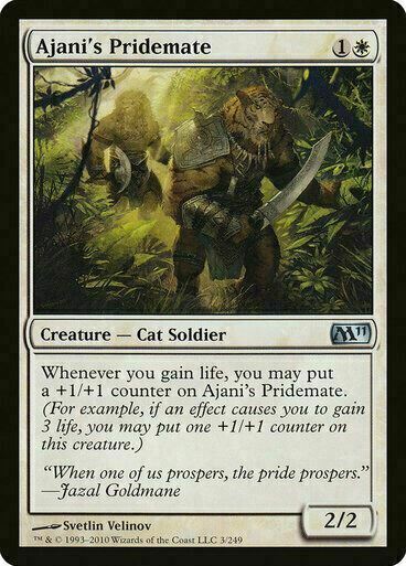 Ajani's Pridemate ~ Magic 2011 [ Excellent ] [ Magic MTG ]