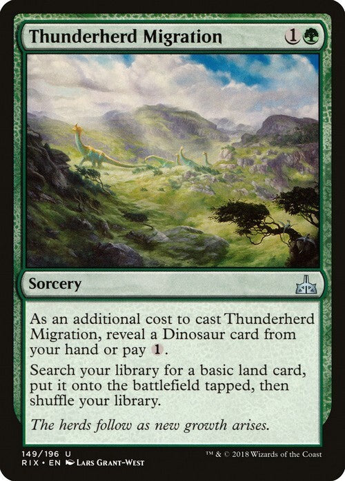 Thunderherd Migration ~ Rivals of Ixalan [ EX ] [ Magic MTG ]