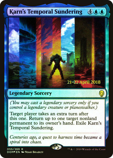 FOIL Karn's Temporal Sundering ~ Prerelease Dominaria [ NearMint ] [ Magic MTG ] - London Magic Traders Ltd