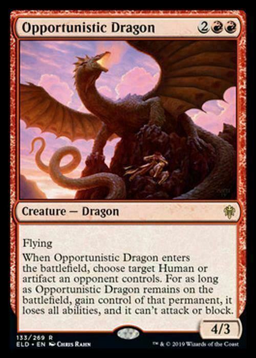 Opportunistic Dragon ~ Throne of Eldraine [ NearMint ] [ Magic MTG ]